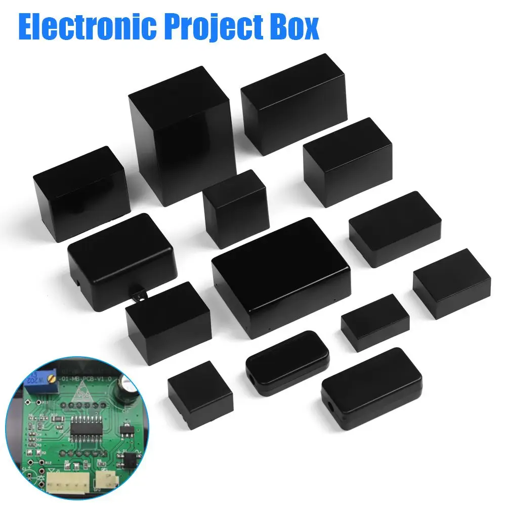 Waterproof Black DIY Housing Instrument Case ABS Plastic Project Box Storage Case Enclosure Boxes Electronic Home Daily Supplies