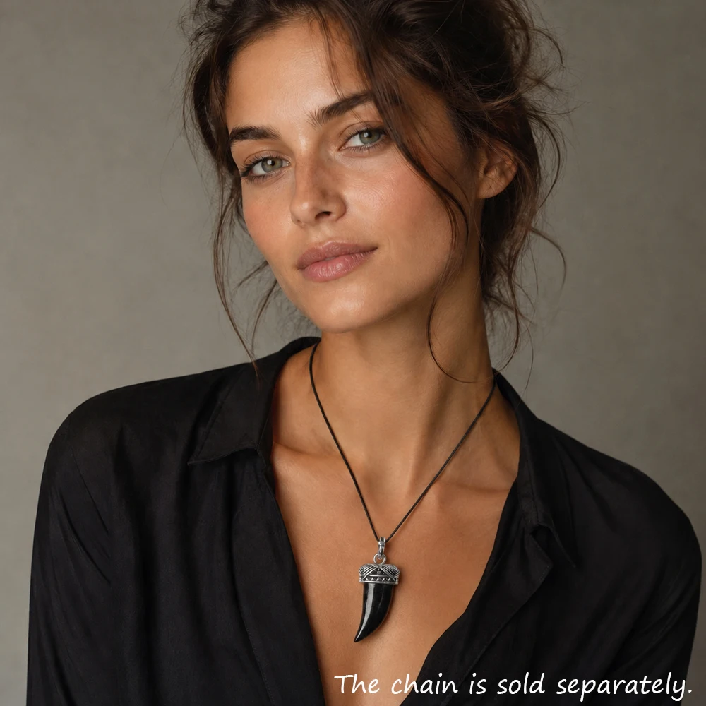 Pendant Maori Ethnic Tiger Tooth Brand New Fashion Jewelry 925 Sterling Silver Europe Style Gift For Woman & Men