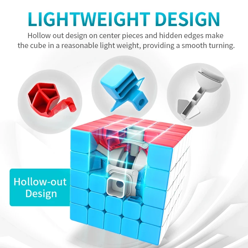 MoYu Meilong Professional Magic Cube 5x5x5 classroom Stickerless 5 Layers Speed Cube Puzzle Cube Fidget Toys For Childrengifts