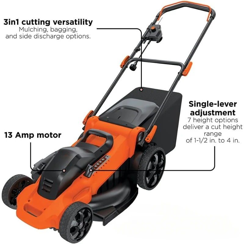 Lawn Mower, Corded, 13-Amp, 20-Inch