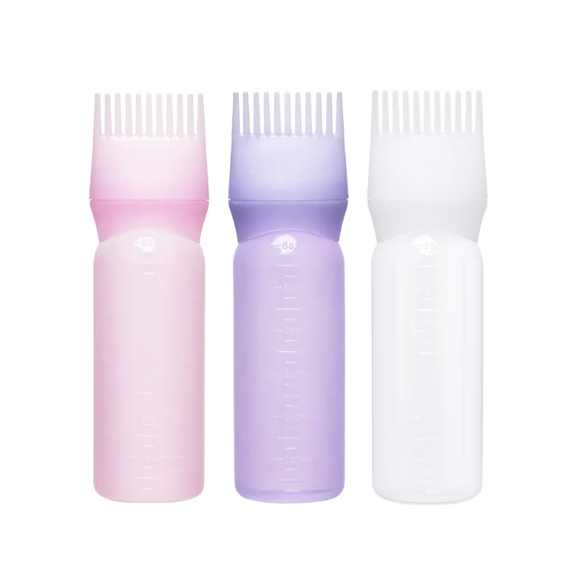 170ml Plastic Hair Dye Shampoo Bottle Applicator with Graduated  Brush Dispensing Kit Salon Hair Coloring Dyeing Styling Tools