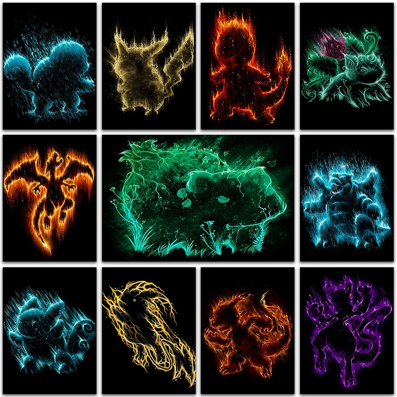 

5D DIY алмазная живопись Темный Дисней Покемон Пикачу Чаризард Мьюту домашний декор полная квадратная и круглая мозаичная вышивка крестиком