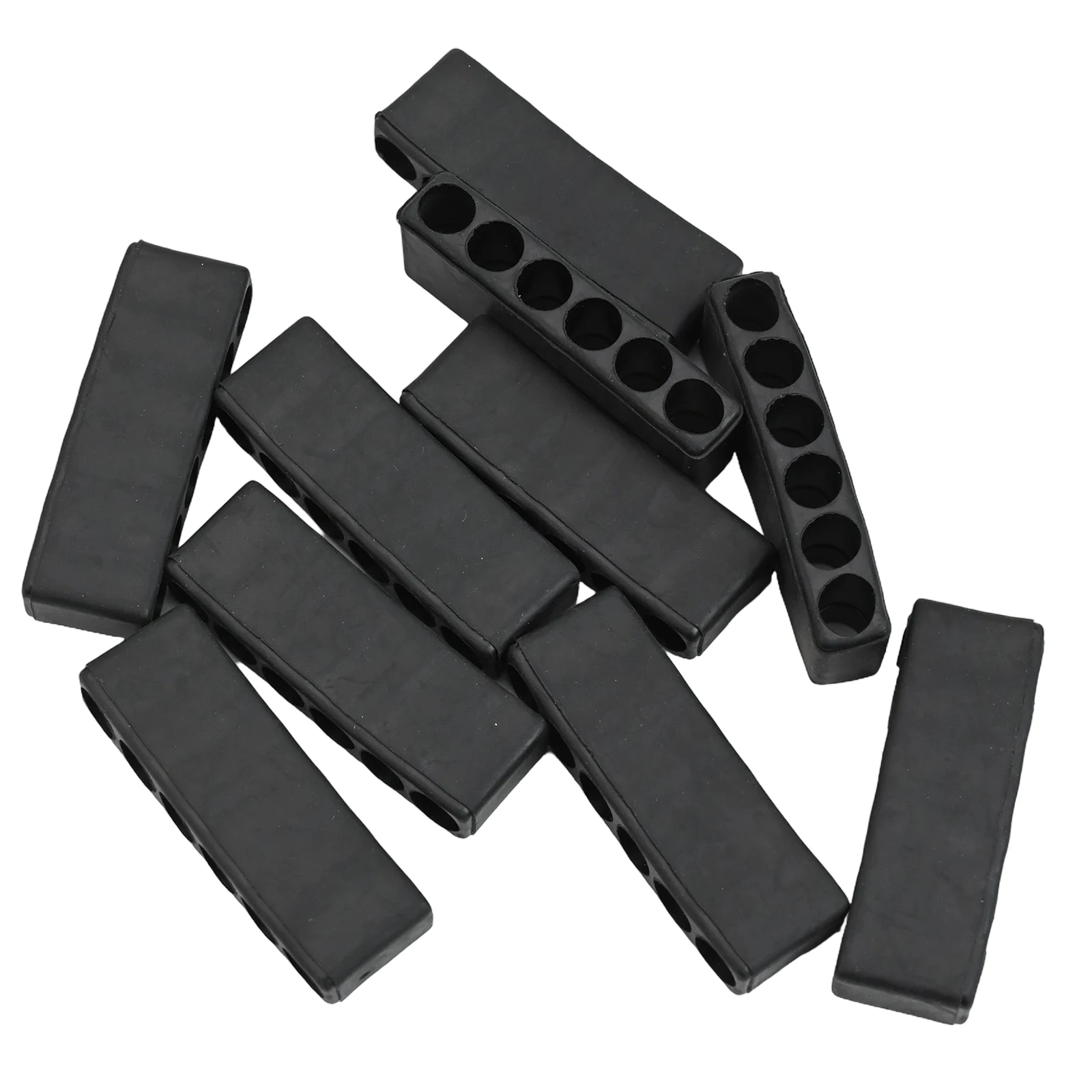 10 Pack Screwdriver Bit Holder Organizer 6 Hole Plastic Drill Bit Stand Compatible With 1/4 Inch Hex Shank Screwdriver Tools