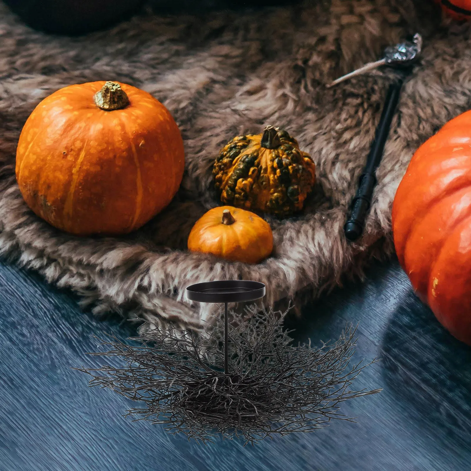 

Halloween Holder Unique Metal Dining Table Centerpiece Decor DIY Assembly Sturdy Material Versatile Usage