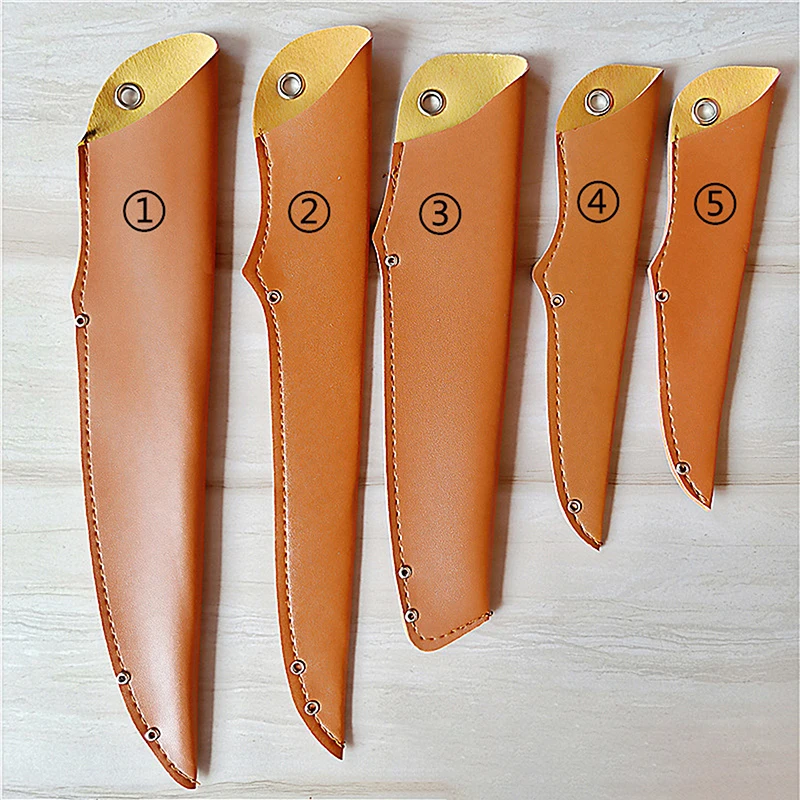 1pc Multipurpose Sheath Knife Holster PU Faux Leather Knife Cover Western Kitchen Knife Sheath Portable Fruit Knife Chef's Knife