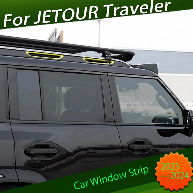 

Car Window Strip Center Column Trim Fit for CHERY JETOUR Traveler T2 2023 2024 Car Exterior Decorative Accessories