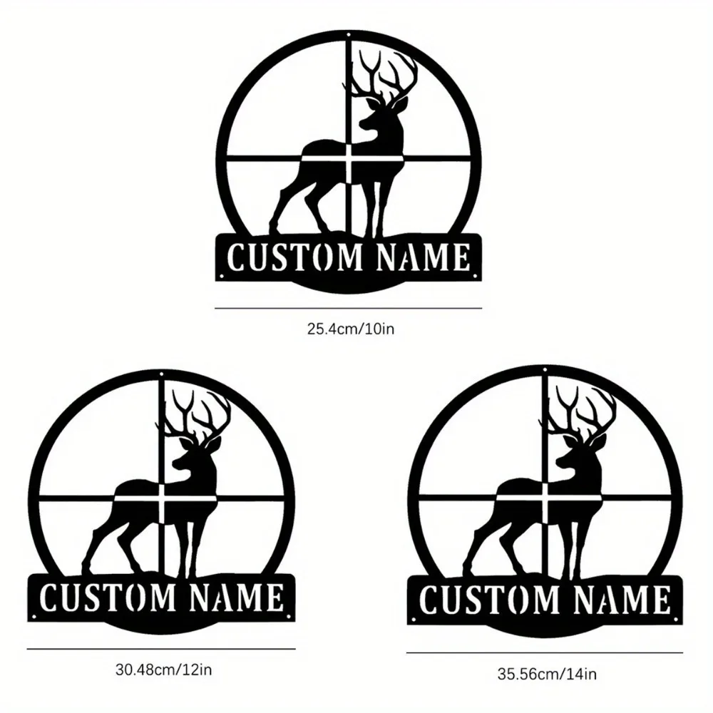 Custom Deer Antler Wall Art Personalized Hunting Enthusiast Nameplate Battery Free Room Decor Deer Themed Ornament Gift Idea