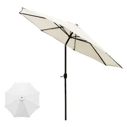 UV Protection Parasol Sunshade Umbrella Cover 3 Meters Garden Umbrella Cover Waterproof Beach Canopy Replacement Cover 6 Ribs