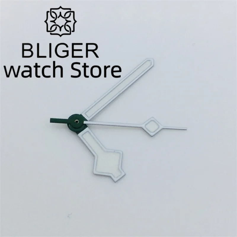 Bliger Uhrzeiger weiß grüne Zeiger c3 leuchtende Passform nh34 nh35 nh36 nh37 nh38 nh39 Uhrwerk