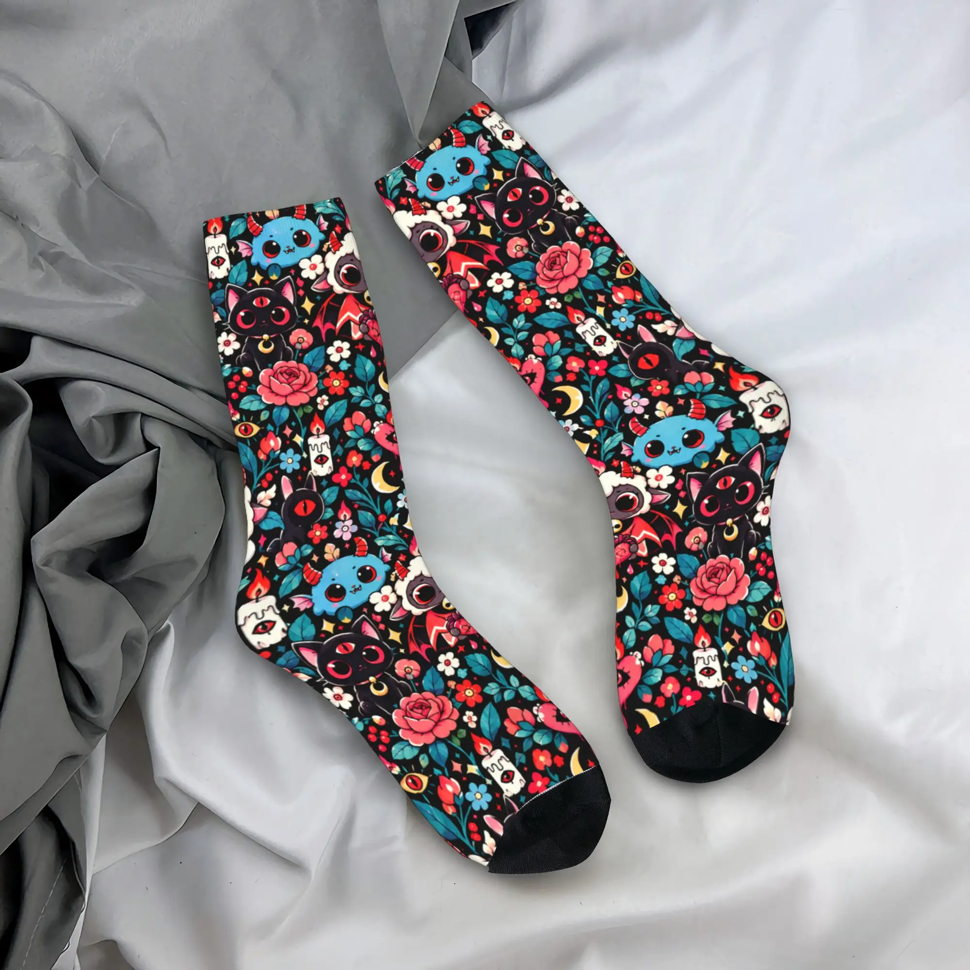 Cult Of The Lamb Socks  Novelty Stockings Autumn Non-Slip Adults Men Socks Comfortable Pattern Skateboard Socks