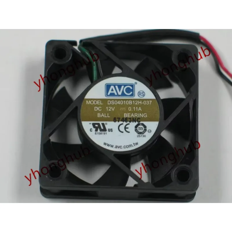 

AVC DS04010B12H-037 DC 12V 0.11A 40x40x10mm Cooling Fan