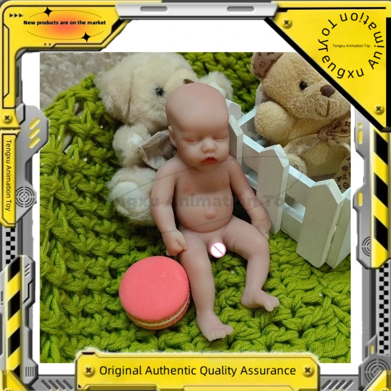 

【Товары для пятен】6-дюймовая имитация возрождения ребенка в одном стиле, силикон для всего тела, детская кукла, мини-версия, детский подарок