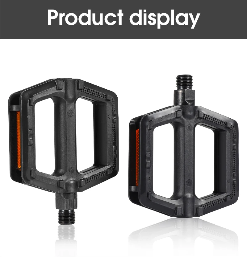 WEST BIKING MTB Fahrradpedale Rutschfeste Plattformpedale für Stadt- und Rennräder Fahrradzubehör Ultraleichte Breite Nylon-Reflektorpads – Detail 15