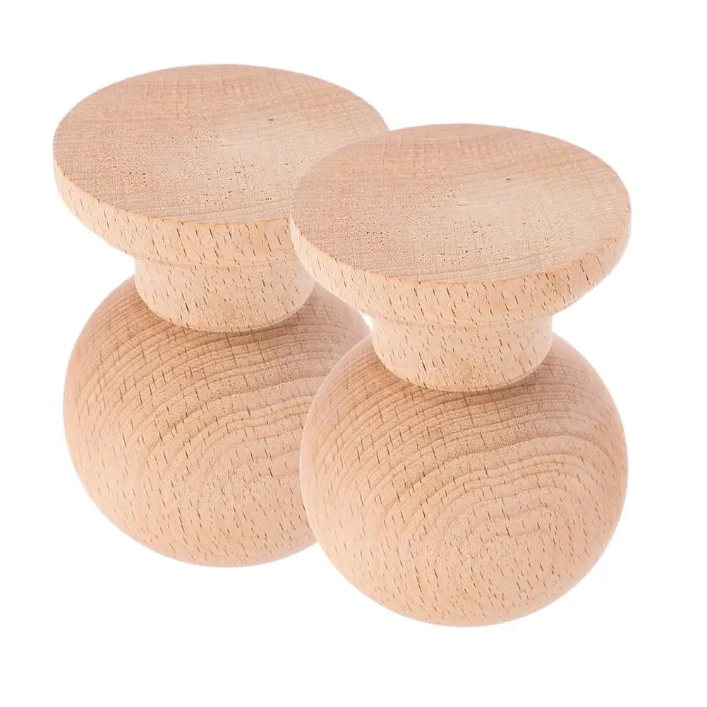 

2Pcs Solid Pillar Furniture Round Ball Finial Decorative Column Indoor Decor Finials Head for Beds Fence Storage
