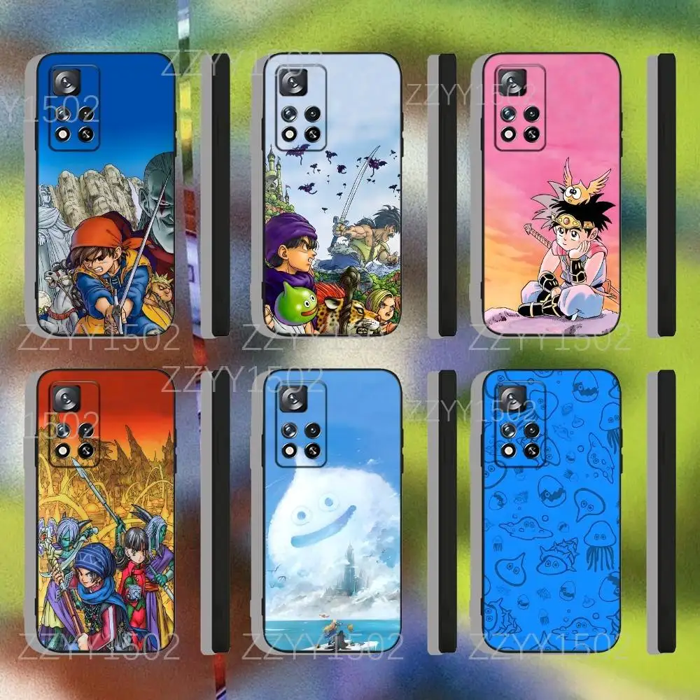 

D-Dragon Q-Quest Phone Case For Samsung S25,S24,Ultra,S20,S30,Plus,S22,S23,Ultra,Plus,5G Black Silicone Soft