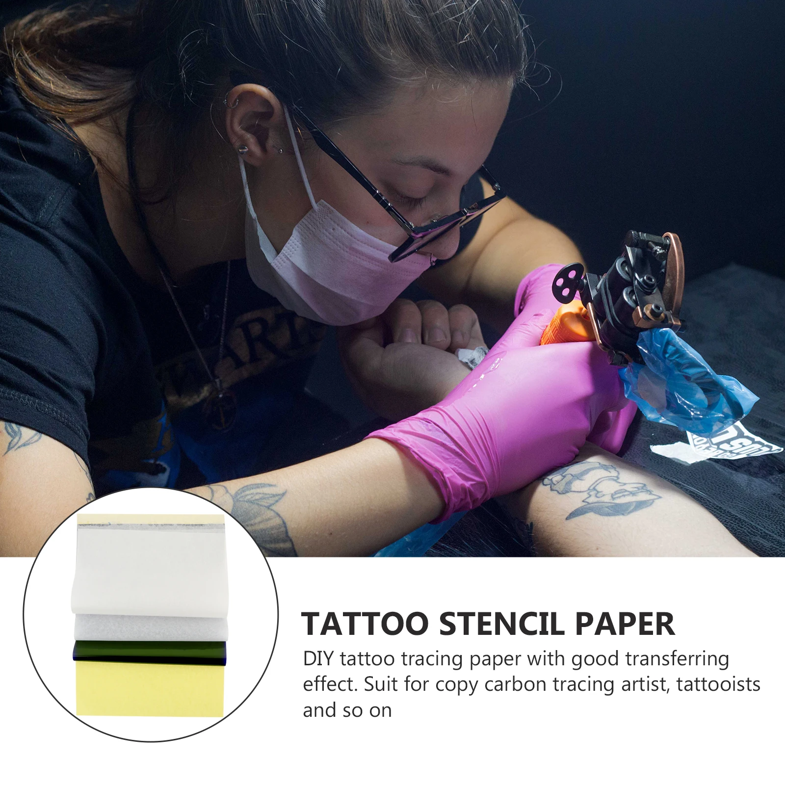 

25 Sheets Tracing Paper Tattoo Transfer Stencil Heat Sensitive DIY Craft Thermal