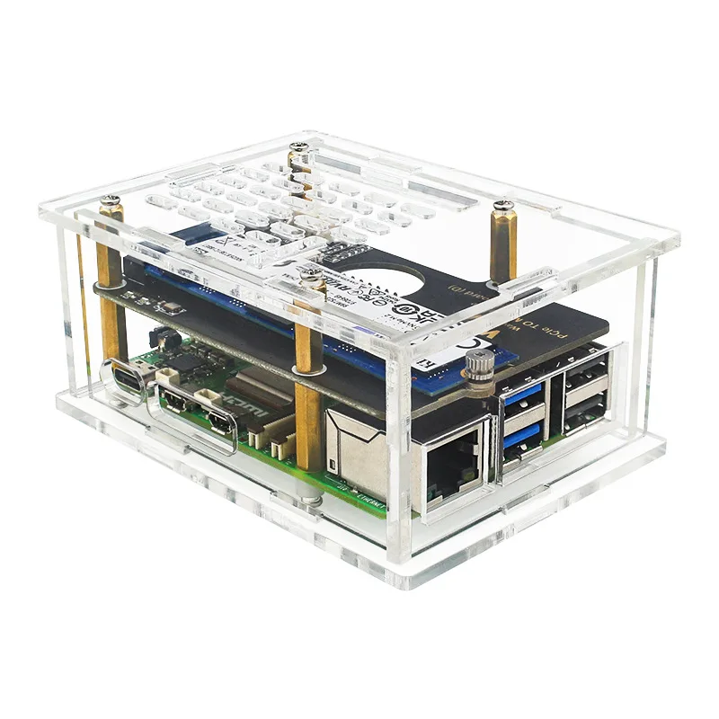 

Raspberry Pi 5 PCIe M.2 Extension Case for NVMe SSD Storage with Aluminum Shell
