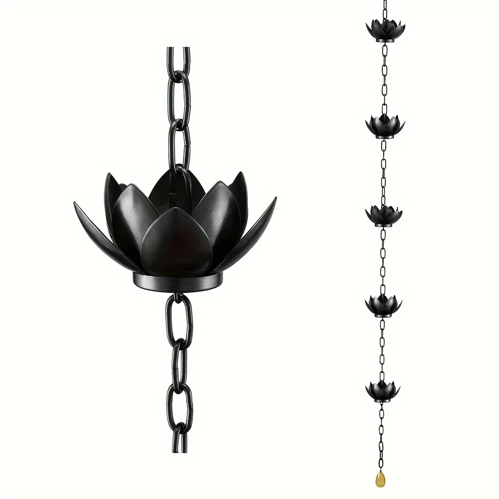 Rust-Resistant Metal Water Diverter, Double Anti-Rust Treatment, Thickened Decorative Rain Chain, Decorative Watering System