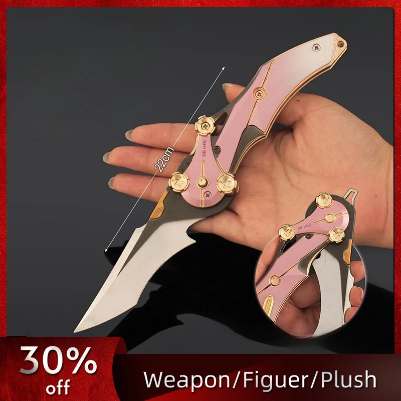 Delta Action 22cm/8.66in Compassionate Folding Knife Folding Bouncing Desk Ornaments Game Peripherals Weapon Props Toys Hobbies