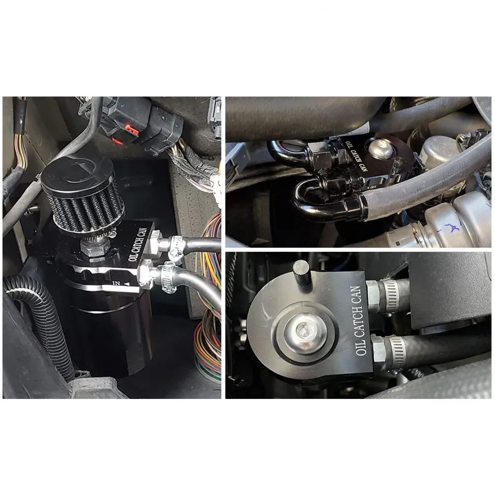 Tangki Penampung Oli Universal Polish Baffled Universal Aluminium dengan Filter Udara Breather