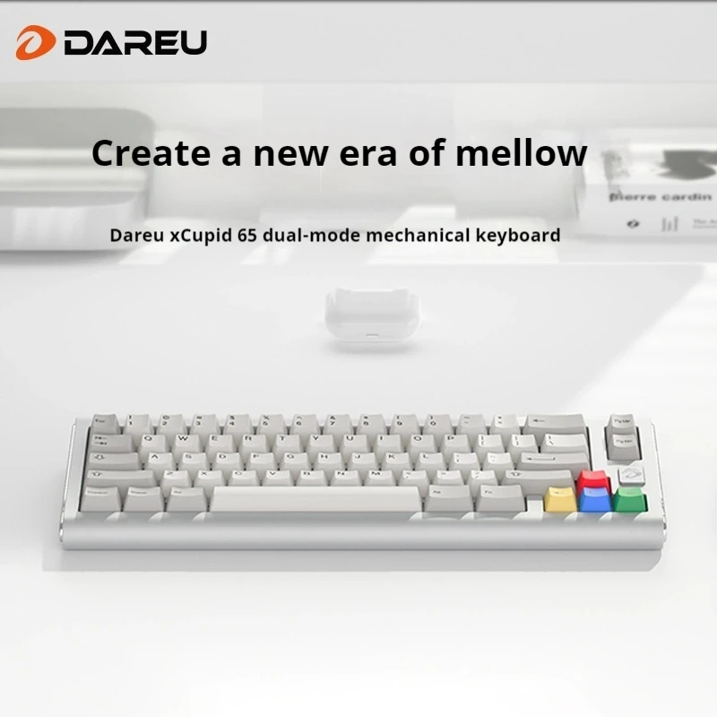 Dareu Chaosera Cupid65 Mechanical Keyboard Cnc Aluminum Dual Mode Wired Rgb Game Keyboard Gasket Pc Game Player Accessories