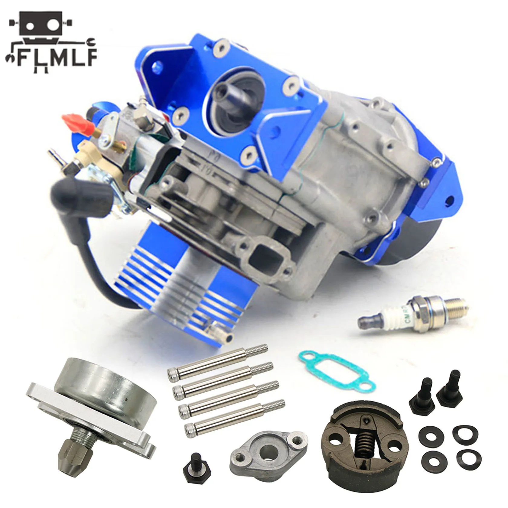 

26cc or 29cc or 58cc 2-Stroke RC Boat Petrol Marine Gas Engine or Electric Start Kit for Racing Boat VS ZENOAH G260 290 580 PUM