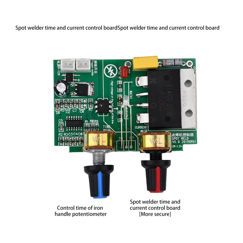 41A/100A Spot Welding Machine Spot Welder Time and Current Control Board AC 110V 220V to 9V Transformer Controller Module