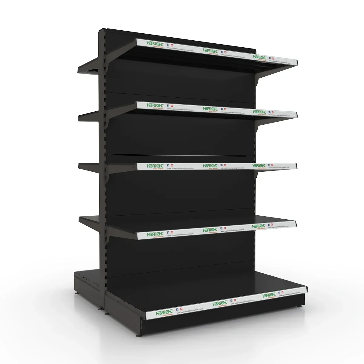 Iron Metal Shelf for Supermarket, Convenience Store Equipment, Snack Shop Display Racks, Gondola Shelves, 1PC