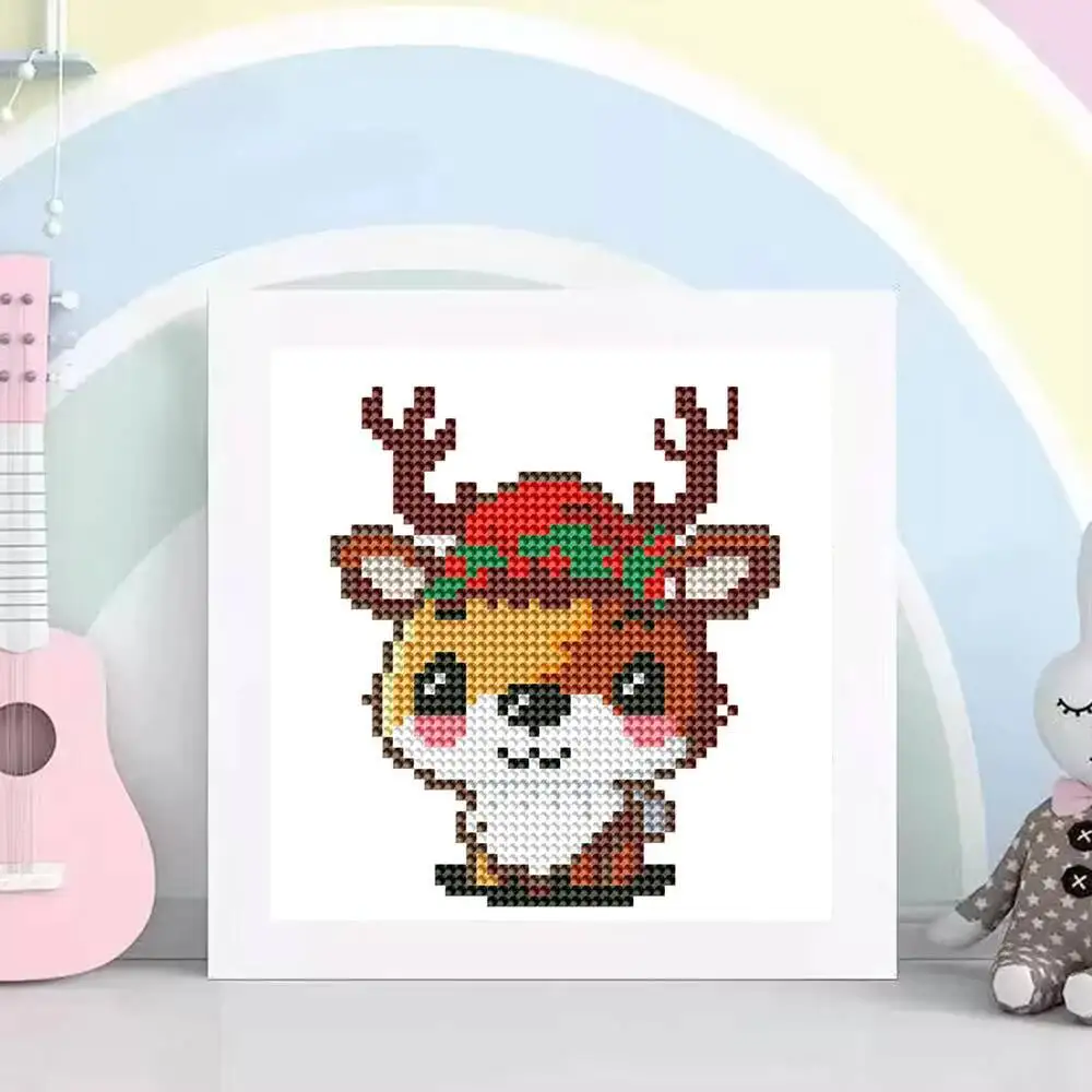 12 قطعة طقم الطلاء الماسي عيد الميلاد الحيوان فسيفساء كامل جولة الكلب البطريق الشتاء ديكور المنزل #3