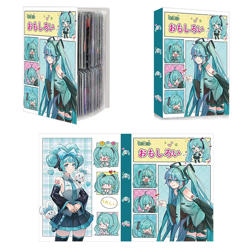 240PCS Virtual Idol Hatsune Miku Card Album Anime Peripheral Map Letter Folder Binder Notebook Game Rare Collection Gift Toy