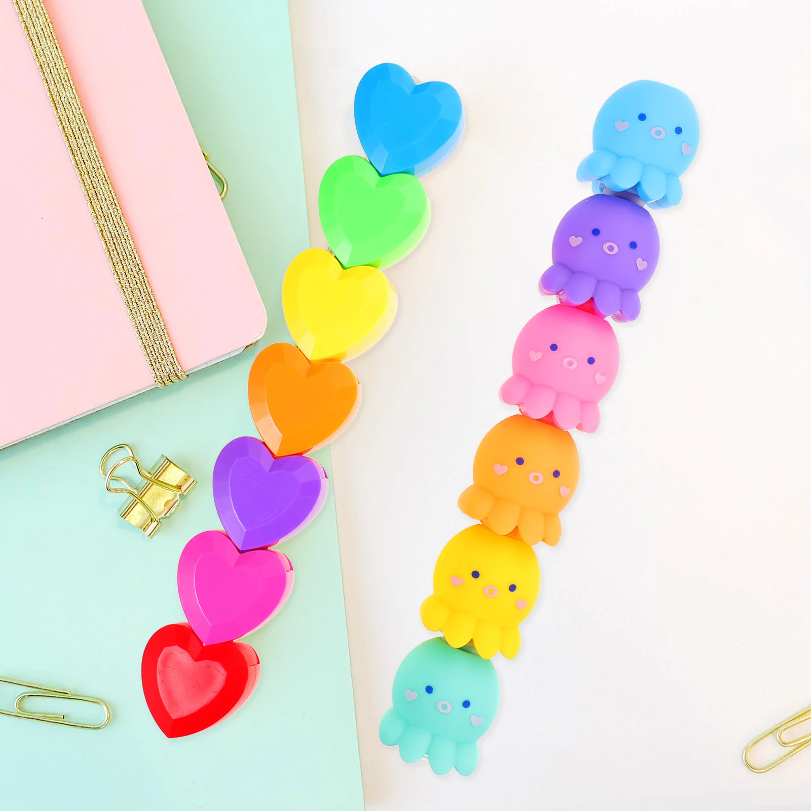 

25 Pcs Highlighter Annotating Highlighters Cartoon Book Marking Mini Cute Kawaii Pen