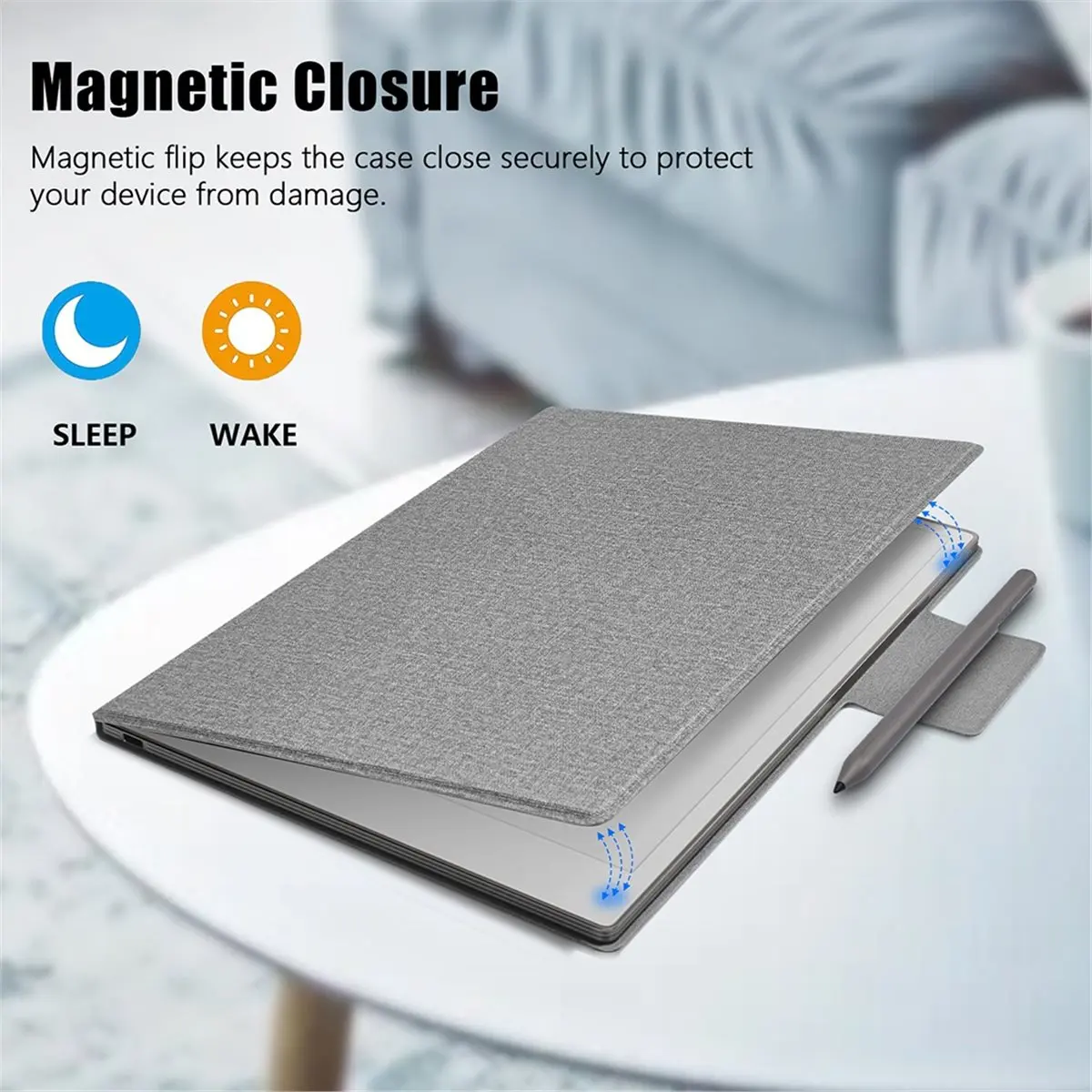For Paper Pro Move Cover 7.3In Case EBook Smart Case with Pencil Buckle Auto Sleep/Wake Slim Magnetic A