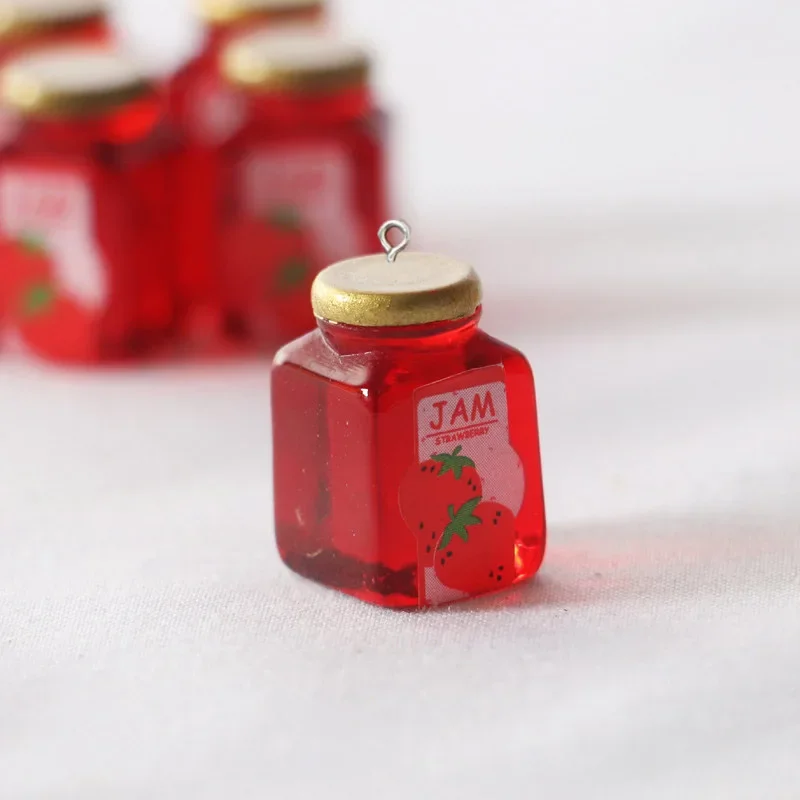 10Pcs Simulation fruit jam resin charms pendants for bracelets necklace earrings jewelry making flat back Resin cabochon