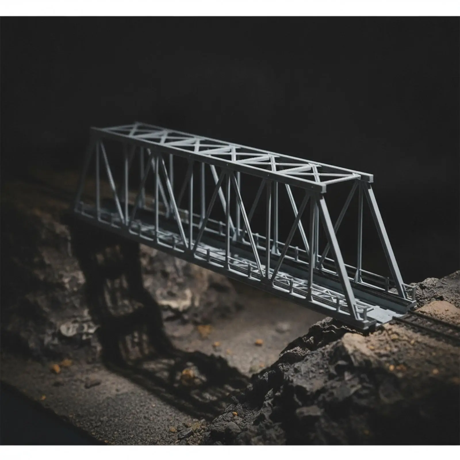 Single Ribbon Truss Bridge Model for Miniature Railway Scenery Enthusiasts