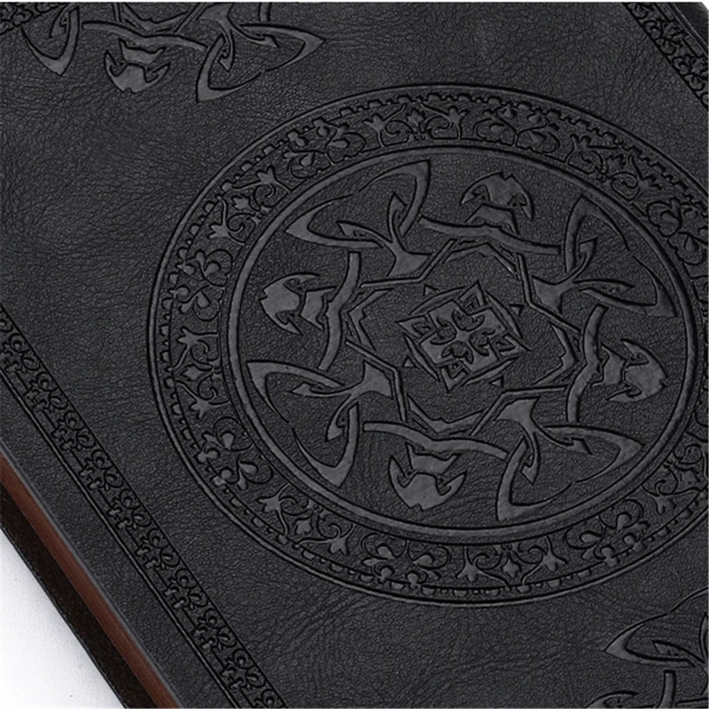 PU Leather Journal Notebook Thicken Notepad Personal Planner Memo Book Sketchpad Wide Lined for Women Men Student Gift R9UA