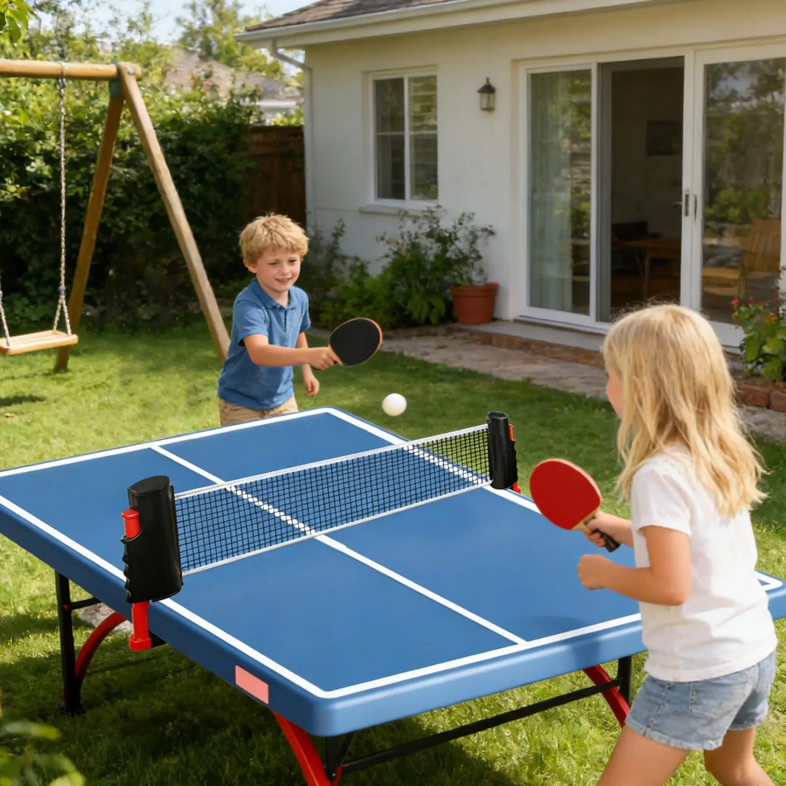 Portable Table Tennis Net Retractable Sports Equipment Adjustable Tennis Net And Post For Home Indoor Practice Training Game