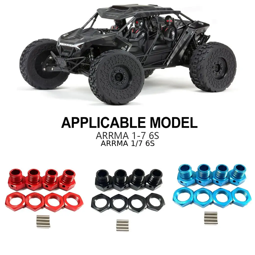 Aluminum Alloy 1/7 Wheel Hex Mount RC Upgrade Part 4pcs Strong Adapter For 6S RC Car Part RC Car Accessories - view 4