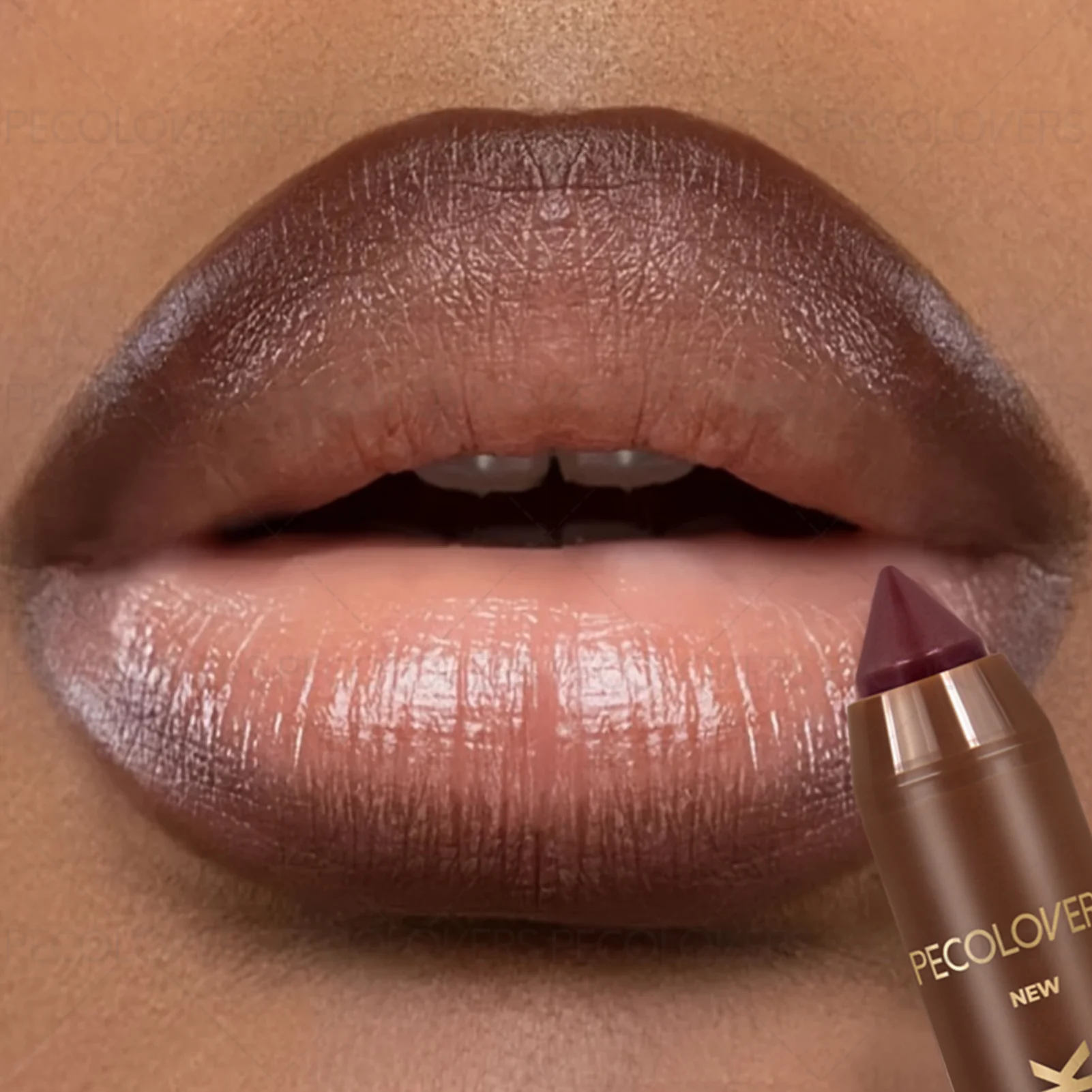 1pc lápis de batom fosco à prova dwaterproof água-batom matiz de contorno, caneta lipliner de copo antiaderente, acabamento fosco de longa duração