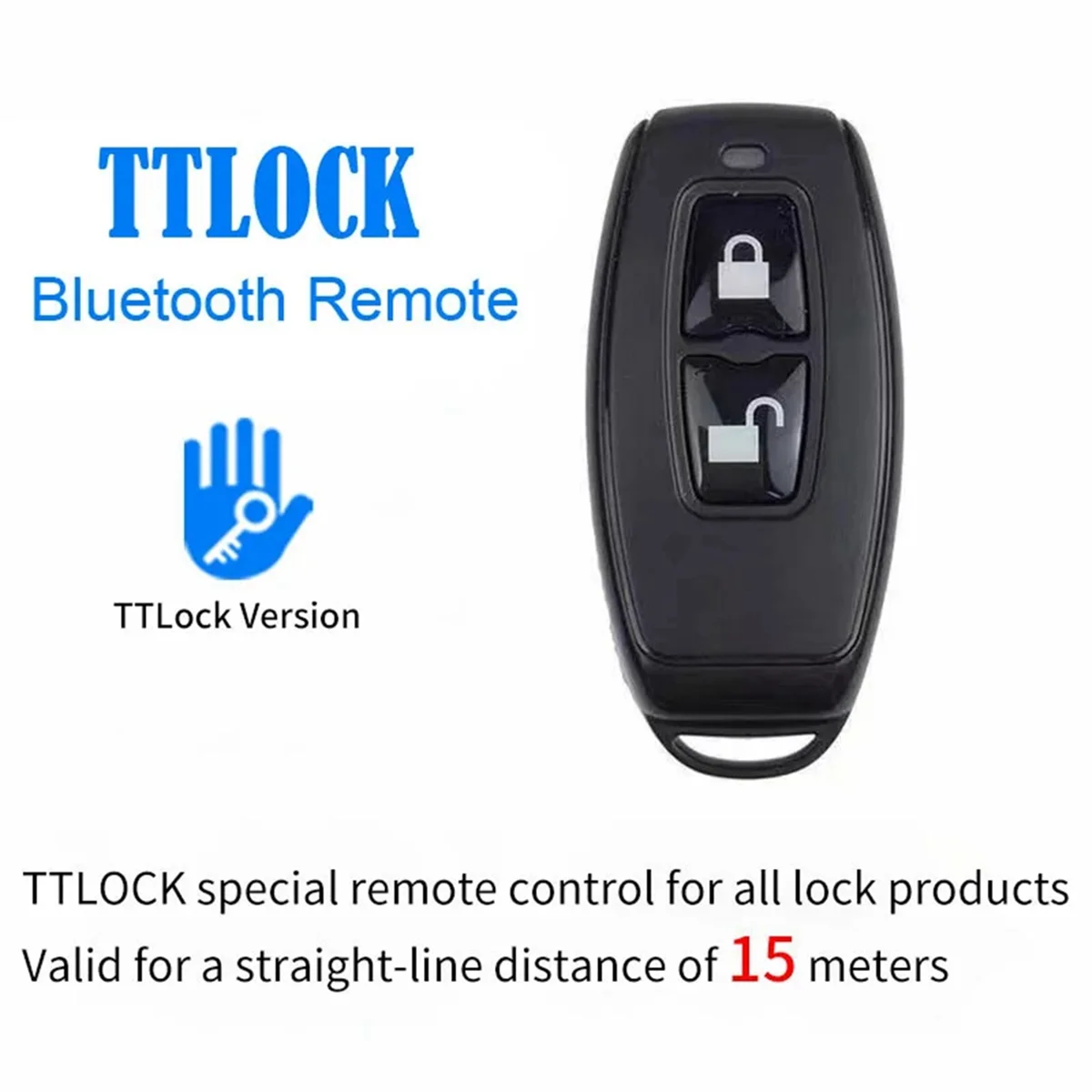 Télécommande sans fil pour serrure de porte intelligente TTLOCK, 2.4GHz, Bluetooth, porte-clés, formateur intelligent, fonctionne avec TTLock Andrea