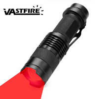 Mini Flashlight Zoom Red/Green/White Light Torch With Clip Hunting Bees Fishing Star Travel Hotel Camera Detector Lamp Torch