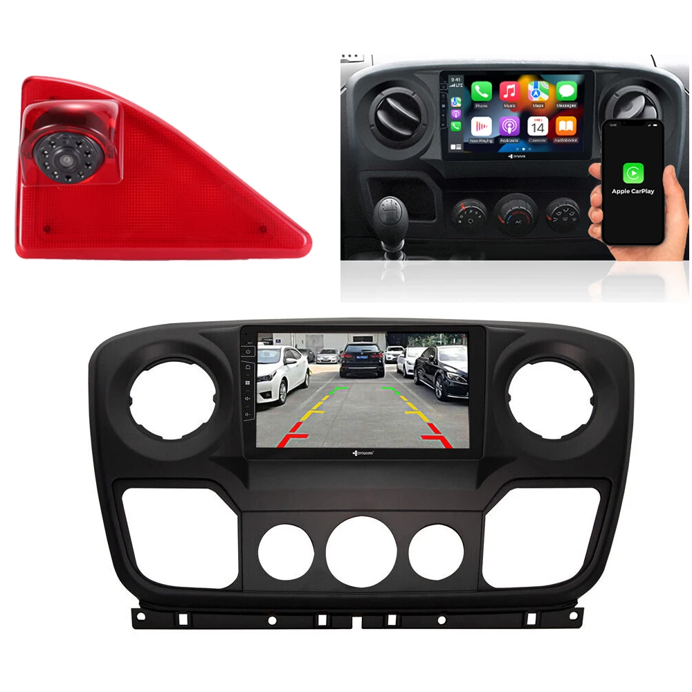 for Opel Movano B Kasten Kipper X62 Pritsche Android Navigation 4G LET carpaly+HD brake light parking rear view camera