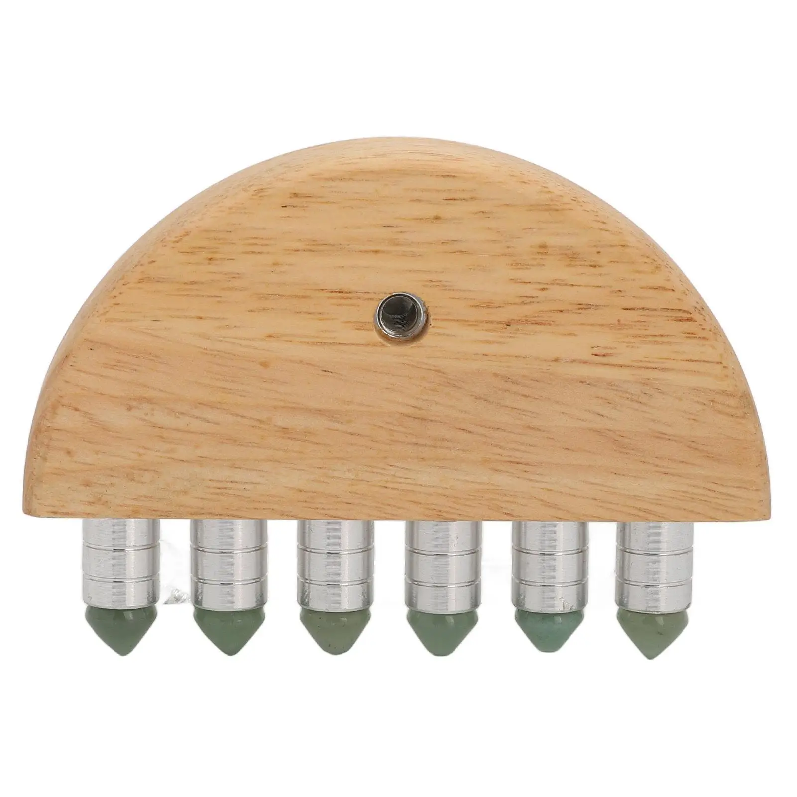 

Jade Gua Sha Half Moon Регулируемая длина Съемная многофункциональная скребковая массажная расческа для тела и кожи головы