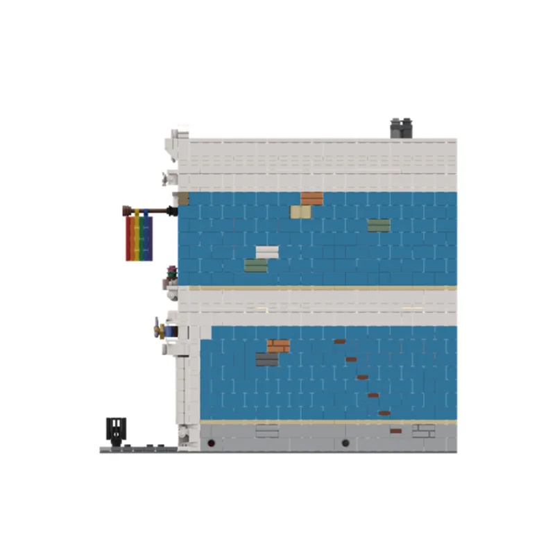 Модель City Street View MOC, строительные кирпичи, магазин французских кондитерских изделий, модульные технологии, подарки, праздник, сборка, детские игрушки, костюм