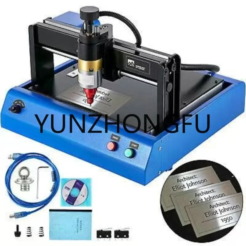 400W Stainless Steel Metal Printer, Name Plate Cutting Plotter, Electric Code Marking Engraving Machine