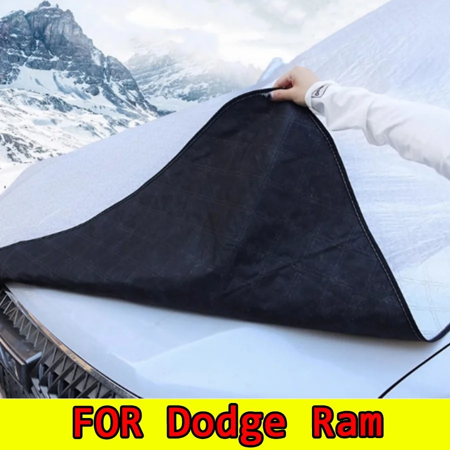 

For Dodge Ram 3500 2009-2021 1pc Extended Car Snow Cover, Hood & Windshield Anti-freeze & Anti-frost Cover, Winter Sun