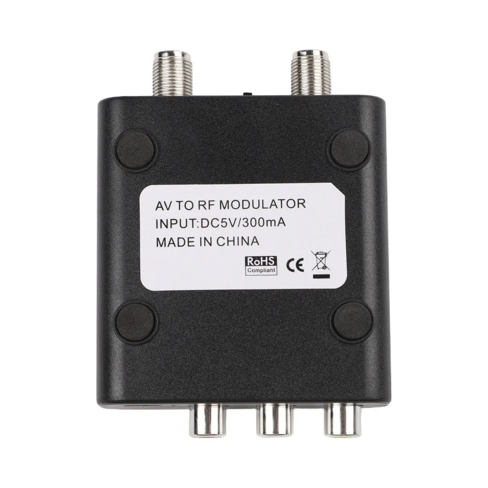 RF Modulator M61A AV to RF Converter with USB 5V DC Power PLL Frequency Control and NTSC Channel 3 and 4 Video Output