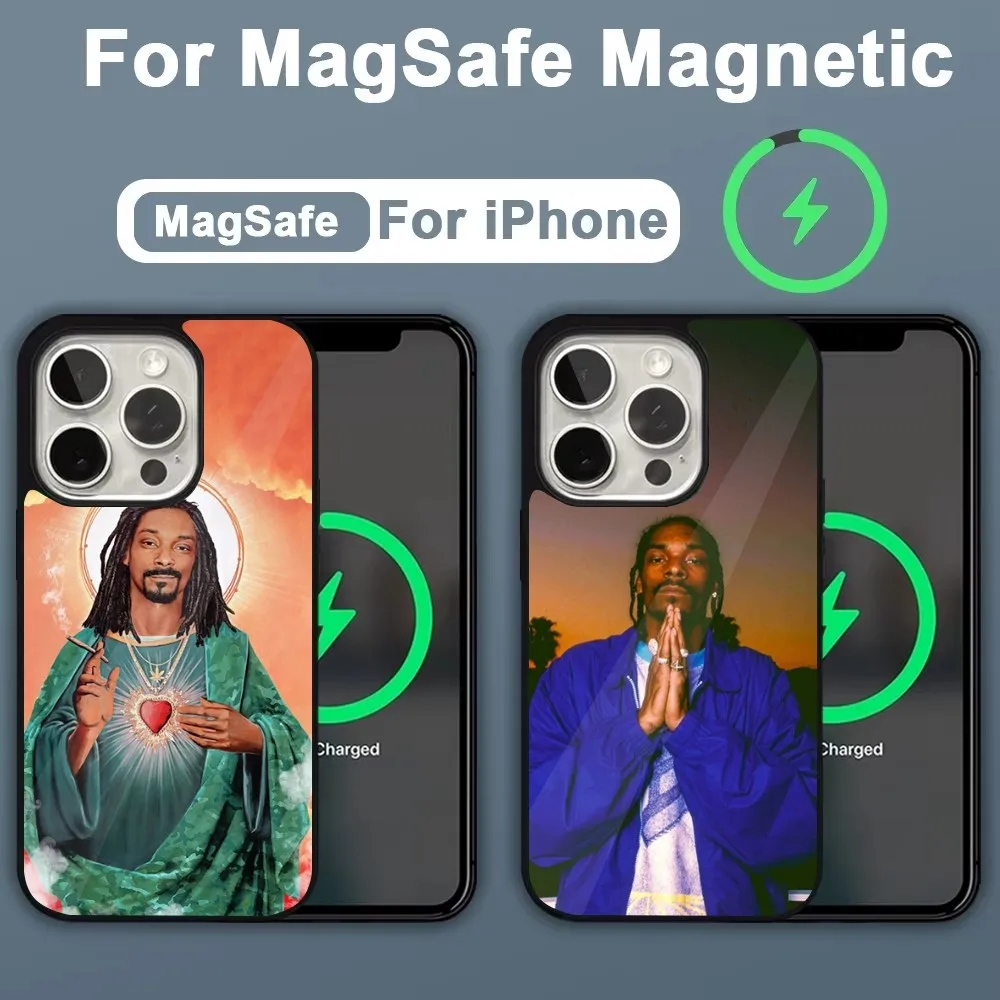 Saint Jesus S-Snoop D-Dogg Phone Case For iPhone 16,15,14,13,12,11,Plus,Pro,Max,Mini Magsafe Magnetic Wireless Charging