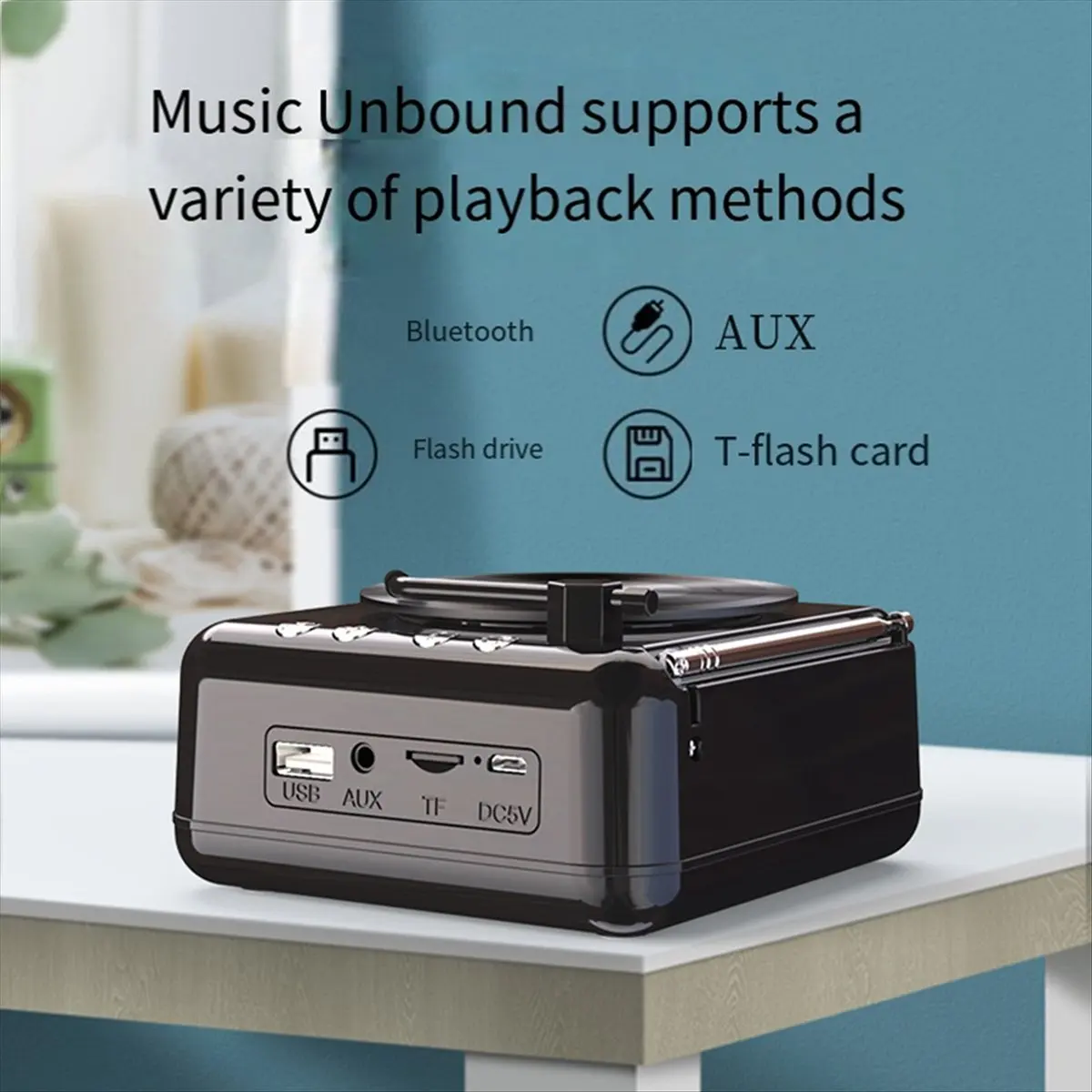 Y69A Manovo Portable Bluetooth Speaker Mini Music Bass Speaker Outdoor Wireless Amplifier Subwoofer Speaker Radio Wood Grain