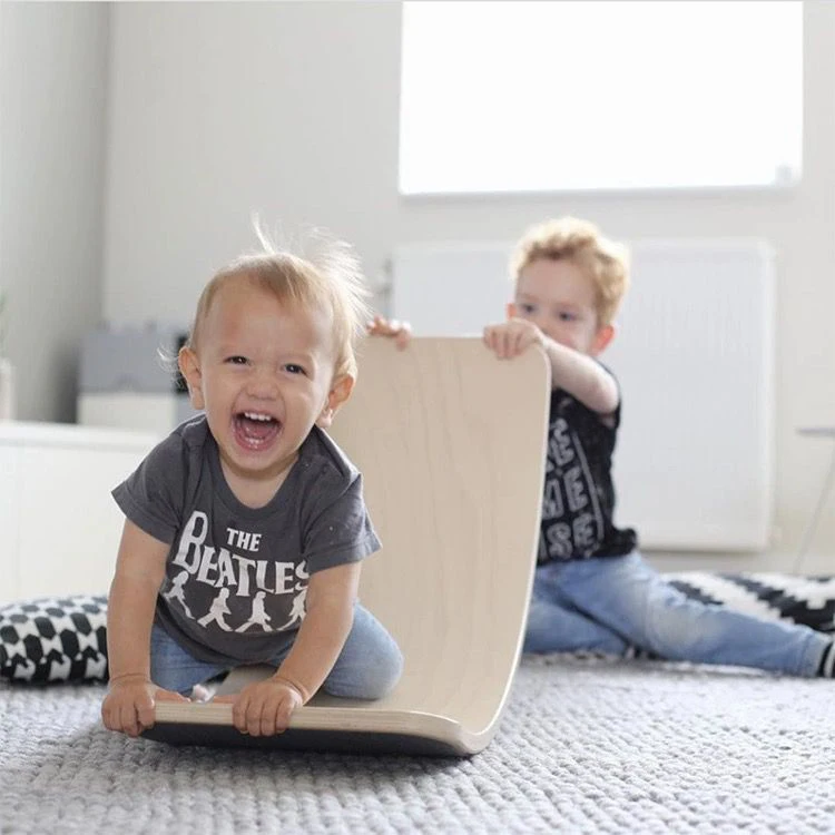 Maluch dzieci zabawki Montessori Rocker Rocker tablica balansowa drewniana tablica do chybotania dla dzieci