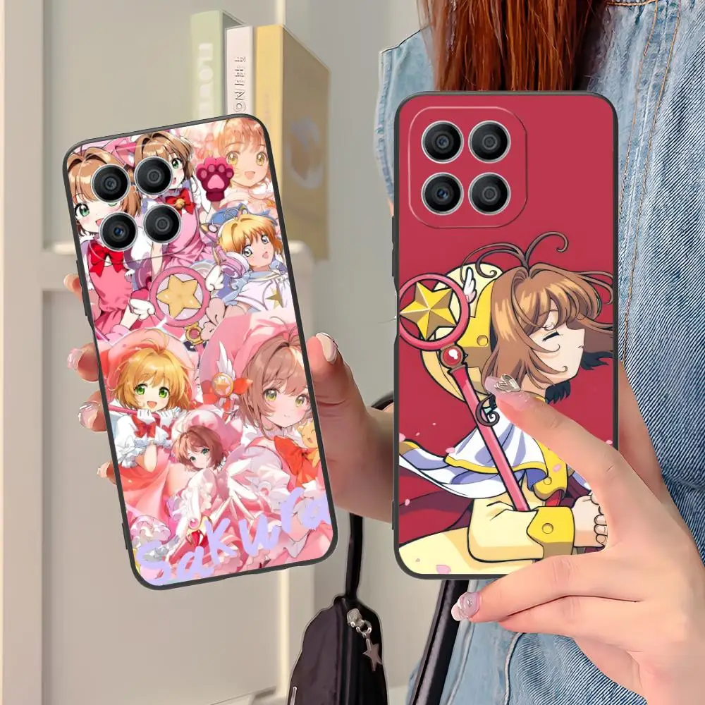 

Cardcaptor Sakura Kinomoto Phone Case for Honor 90 80 70 60 50 30 20 10 9 8 7 Pro S SE Lite 5G Black Cover Luxury Pretty
